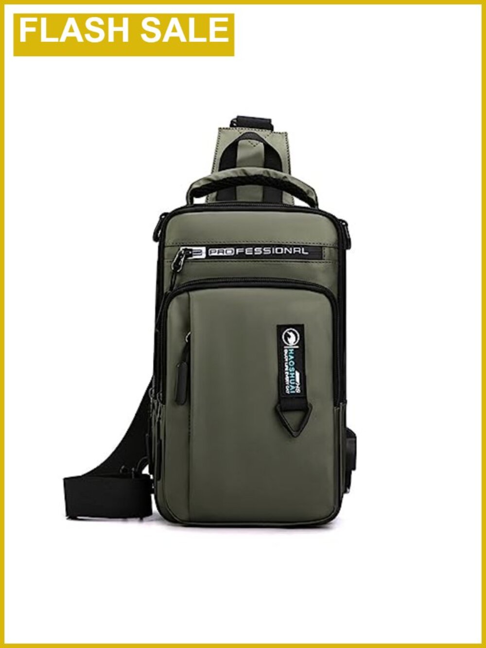 Water Resistant Nylon Sling Crossbody Bag Men Adjustable Travel Daypack